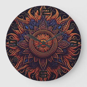 Horloge Visionnaire des yeux flamboyants - Art gra