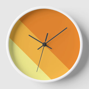 Horloge Vives rayures sportives de course orange jaune d'é