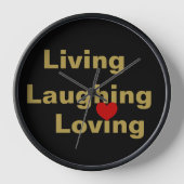 Horloge Vivre, rire, aimer (Recto)