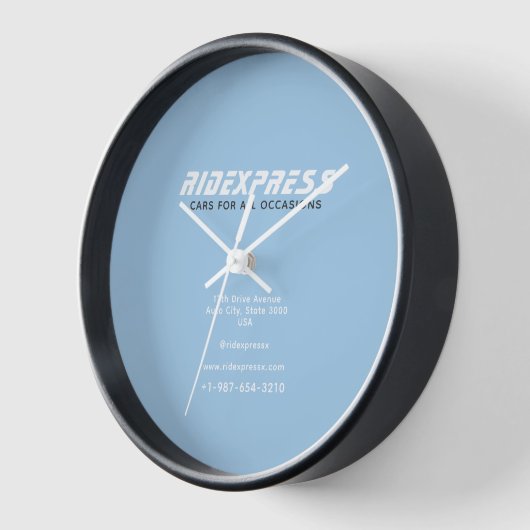 Horloge Voiture, Blue (Angle)
