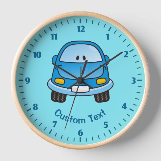 Horloge Voiture Carton Bleu (Recto)