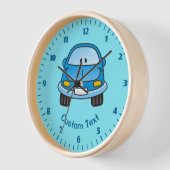 Horloge Voiture Carton Bleu (Angle)