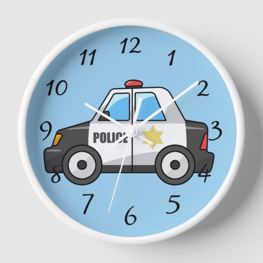 Horloge Voiture de police Animée 24h/24 (Recto)