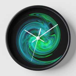 Horloge VORTEX DE LUMIÈRE FRACTAL PSYCHÉDÉLIQUE Abstrait