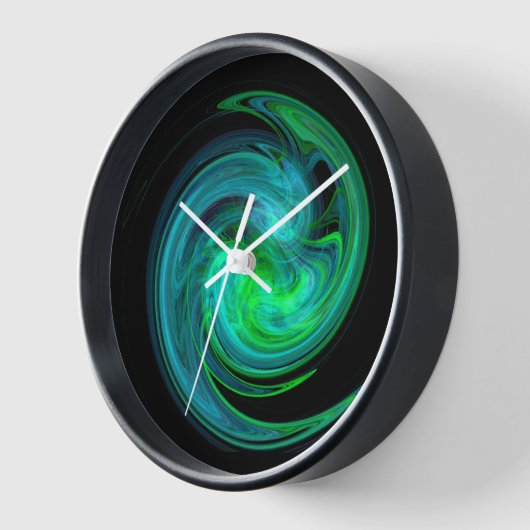 Horloge VORTEX DE LUMIÈRE FRACTAL PSYCHÉDÉLIQUE Abstrait (Angle)