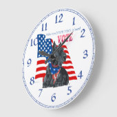 Horloge "VOTE" Scottish Terrier (Angle)