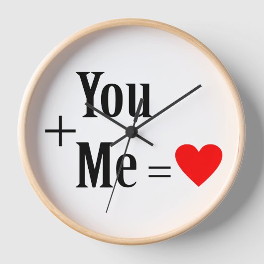 Horloge Vous + Moi = Amour Mug (Recto)