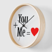 Horloge Vous + Moi = Amour Mug (Angle)