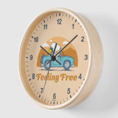 Horloge Voyage sur route | Arachides se sentent libres (Angle)