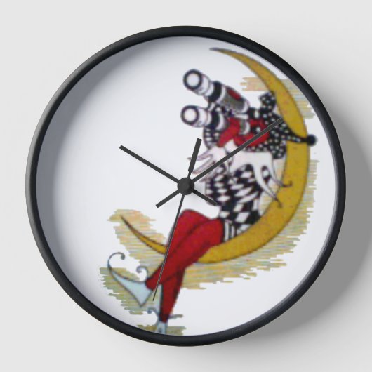 Horloge Vue cosmique : Elfe sur la lune aventure (Recto)