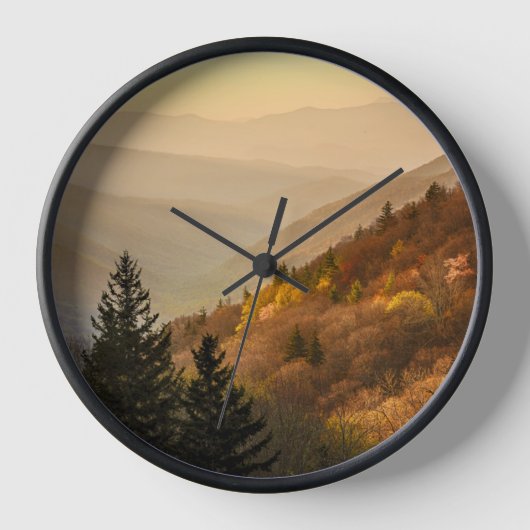 Horloge Vue sur la vallée Oconaluftee | Caroline du Nord (Recto)