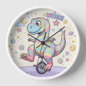 Horloge Wall Clock, 10" Round Natural Wood Frame (Recto)