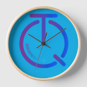 Horloge Wall Clock, 10" Round Natural Wood Frame (Recto)