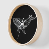 Horloge Wall Clock Modern Geometric Whale (Angle)