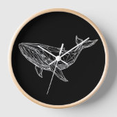 Horloge Wall Clock Modern Geometric Whale (Recto)