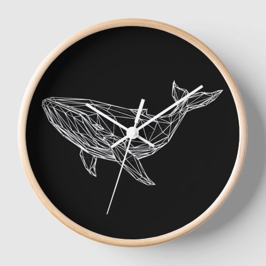 Horloge Wall Clock Modern Geometric Whale (Recto)