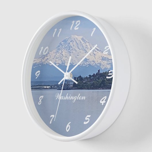 Horloge Washington State Mount Rainier et Puget Sound (Angle)