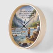 Horloge Watercape Grandpa Son Fishing (Angle)