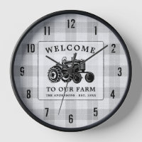 Welcome Family Nom Farm Tractor White Plaid