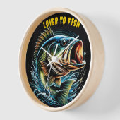 Horloge Whimsical Fishy A Mouthy Design (Angle)