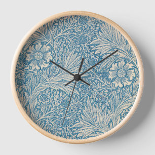 Horloge William Morris - Floral de Blue Marigold
