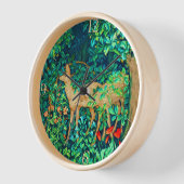 Horloge William Morris Forest Deer Art nouveau (Angle)