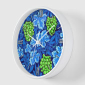 Horloge William Morris Grapevine, Cobalt Blue (Angle)