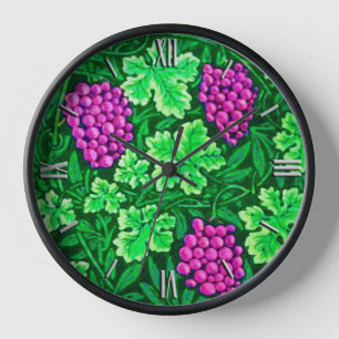 Horloge William Morris Grapevine, Magenta et Green