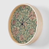 Horloge William Morris - Honeysuckle Roses et Feuilles (Angle)