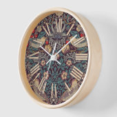 Horloge William Morris Strawberry Thief Motif victorien (Angle)
