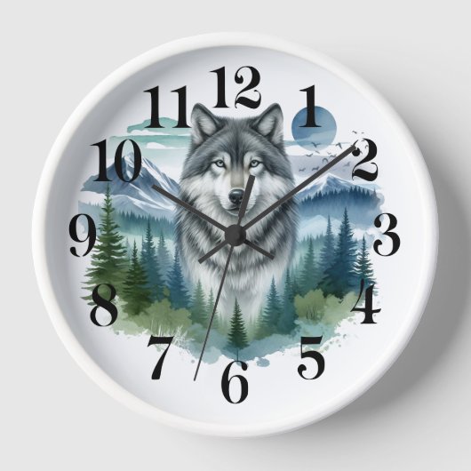 Horloge Wolf Wall Clock (Recto)