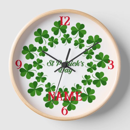 Horloge Wreath de la Saint Patrick Thunder_Cove (Recto)