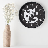 Horloge Yin Yang Chat Noir et blanc