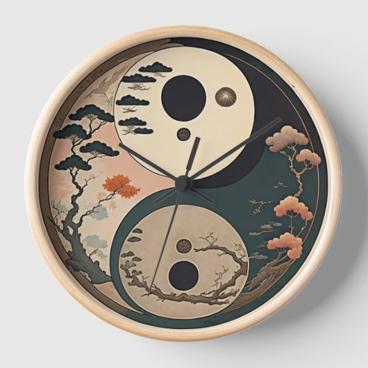 Horloge Yin Yang Japonaise (Recto)