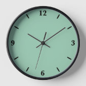 Horloge Yummy Mint vert couleur solide (Recto)