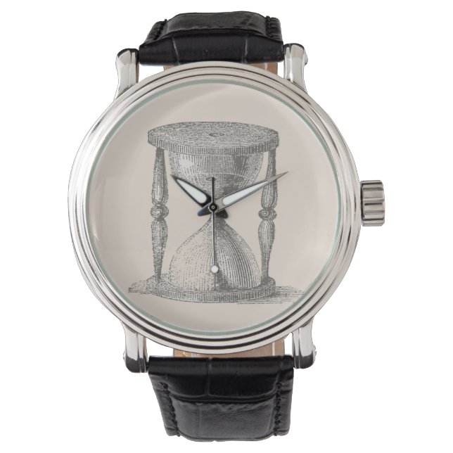 Horloge,  zandloper, elegant horloge (Voorkant)