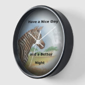 Horloge Zebra Portrait, Amboseli : l'Esprit de la Savanna (Angle)