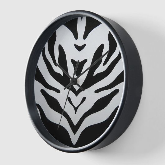 HORLOGE ZEBRA STRIPES ABSTRAITES (Angle)
