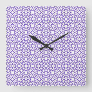 Horloges à motif géométrique violet blanc sans cou