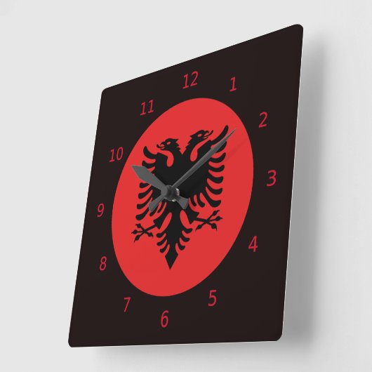 Horloges albanaises de drapeau (Angle)