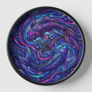 Horloges Art Abstrait Tourbillon de Poisson Koï Co