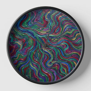 Horloges Artistiques Abstraites aux Tons de Joaill
