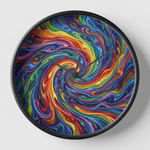 Horloges Artistiques Abstraites Galaxie Nébuleuse
