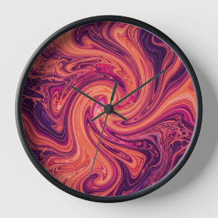 Horloges Artistiques Coucher de Soleil Galaxie Abs
