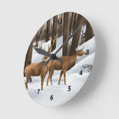 Horloges cerf à queue blanche (Angle)