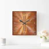 Horloges chrétiennes avec l'Arrière - plan Gold Cr (Maison)