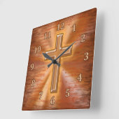 Horloges chrétiennes avec l'Arrière - plan Gold Cr (Angle)