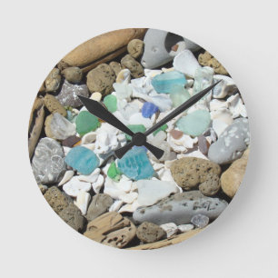 Horloges CoolVerre de Mer Coquillages Fossiles Boi