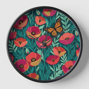 Horloges d'art abstrait aux couleurs vives avec de