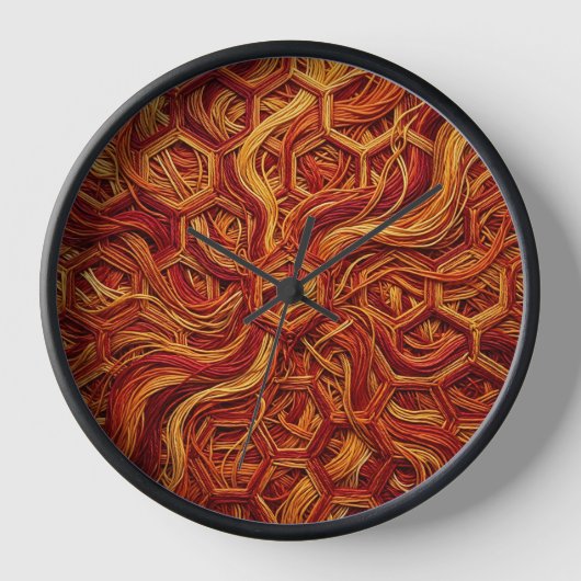 Horloges d'art abstrait en nid d'abeille hexagonal (Recto)